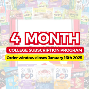 PREPAID (2025/2026) College Student SnackBOX Care Package Subscription Program | 4 Pack BUNDLE |