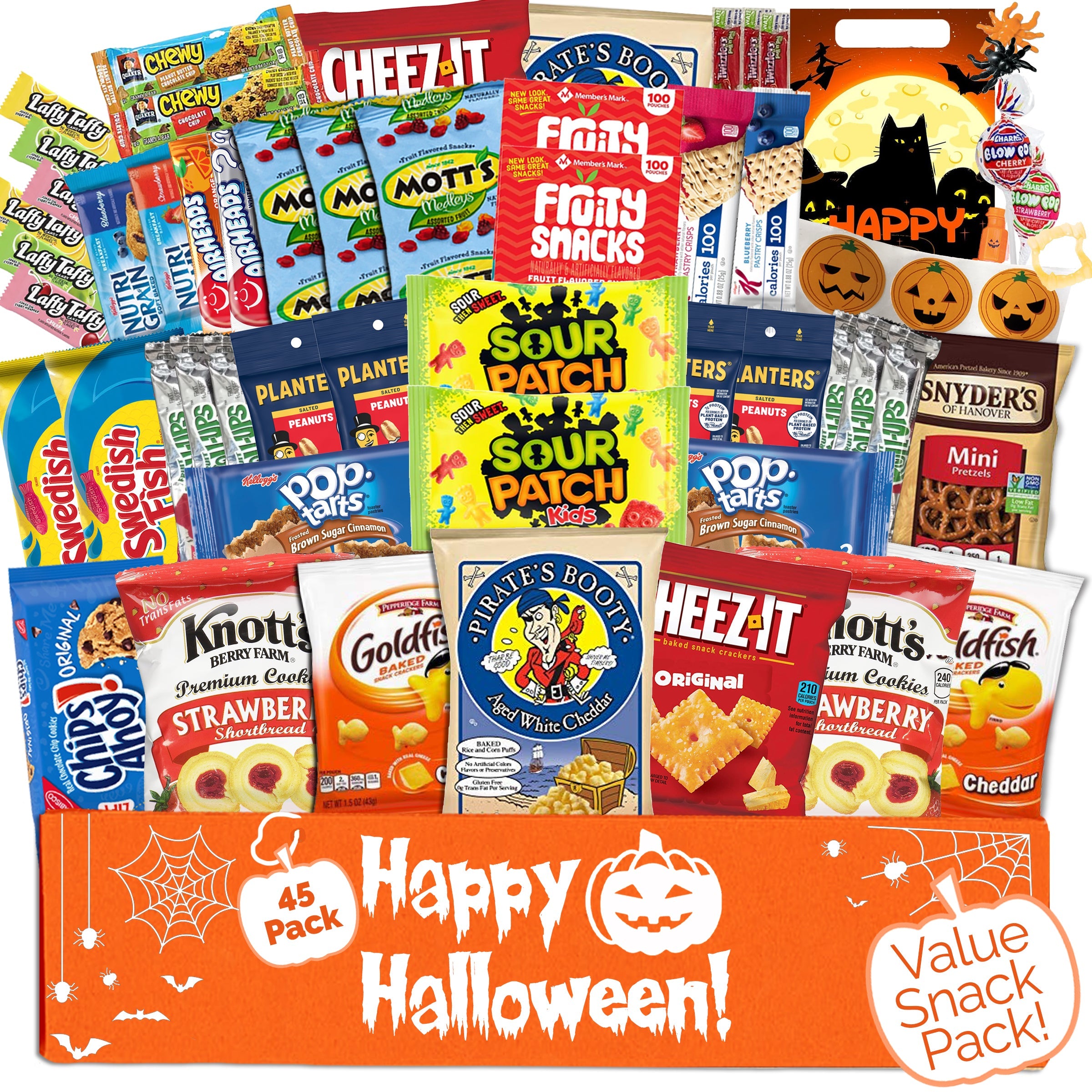 Halloween Care Package Snack box (45) Candy Snacks Assortment Trick or Treat Cookies Food Bars Toys Variety Gift Pack Box Bundle Mixed Bulk Sampler for Children Kids Boys Girls College Students Office - Image 2