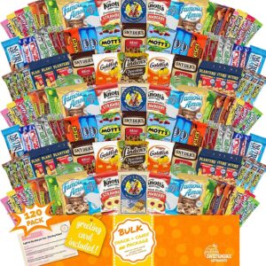 Care Package (120 Count) Variety Snacks Gift Box - College Students, Military, Work or Home - Chips Cookies & Candy! Sweet Choice