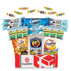 Kids SnackBOX Care Package with Candy and Snacks (24 Snacks)